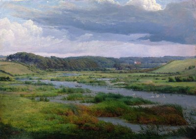 Landschaft bei Ribe, Dänemark von Frederik Kiaerskou
